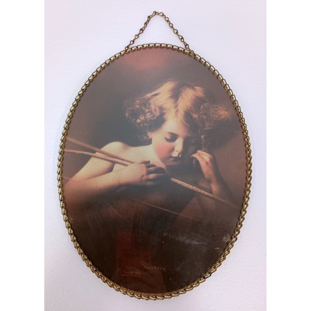Vintage Gallery Graphics Cupid Asleep Flue Cover Victorian Cherub Wall Art Decor